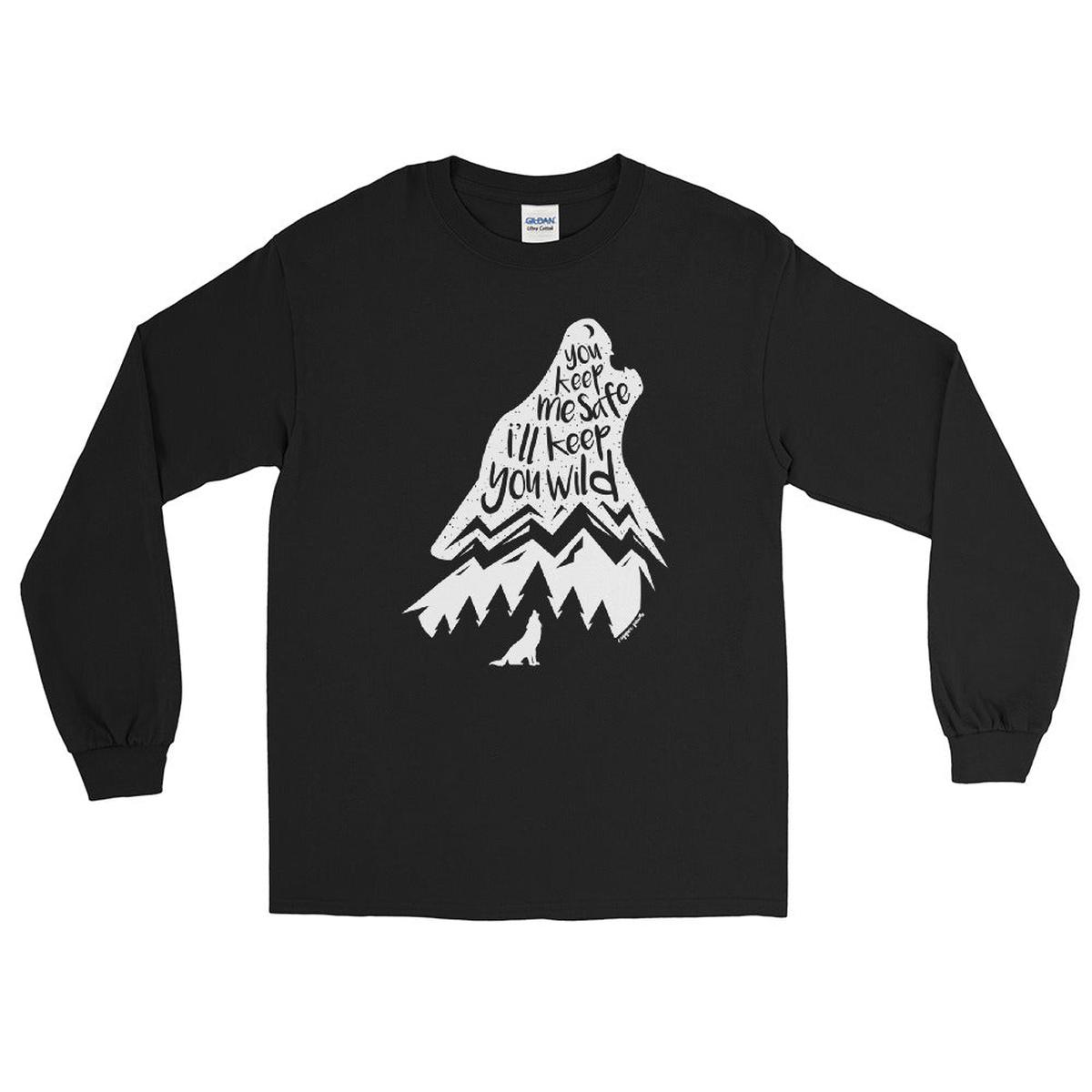 Wild Wolf Long Sleeve Shirt - Black | 2XL