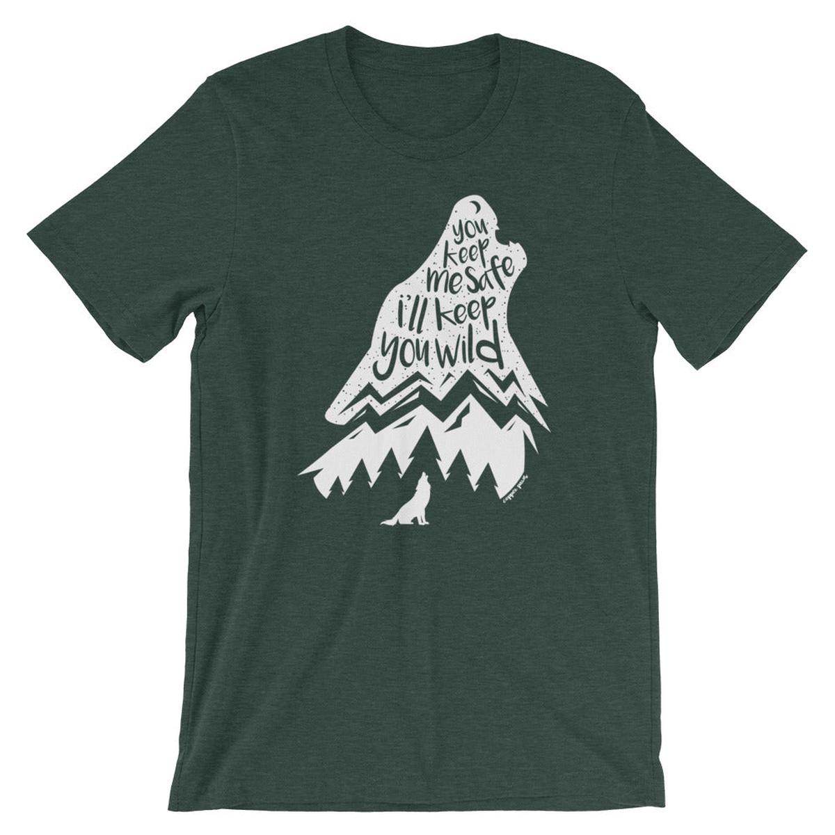 Wild Wolf Tee - Heather Forest | XL