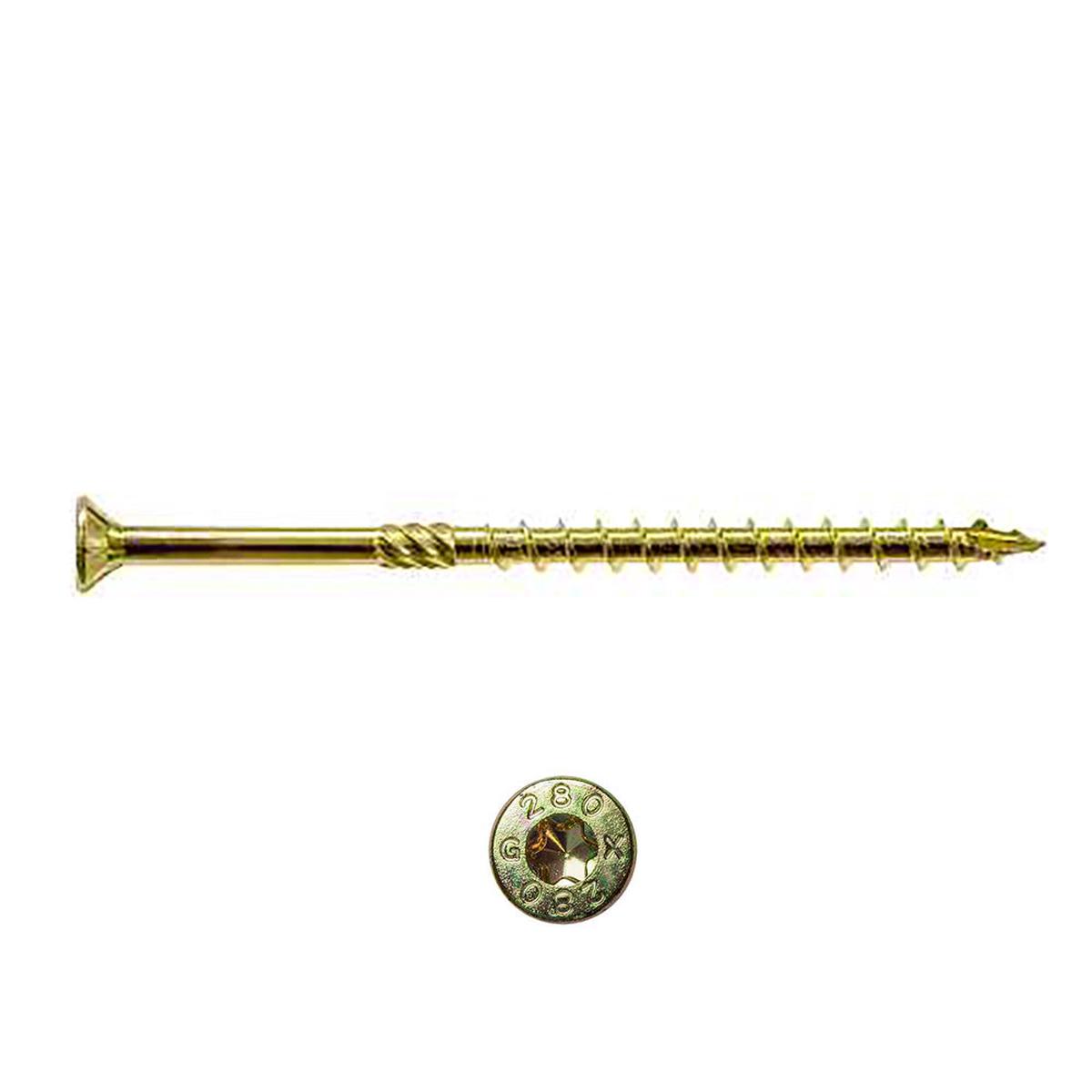 0.275 x 14 Strong-Drive SDCP TIMBER-CP Screw Yellow Zinc Coating (T40 6-Lobe) - Box (25)