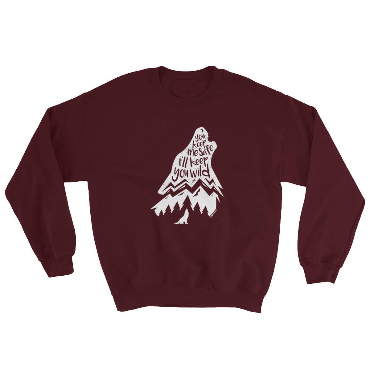 Wild Wolf Sweatshirt - Maroon | M
