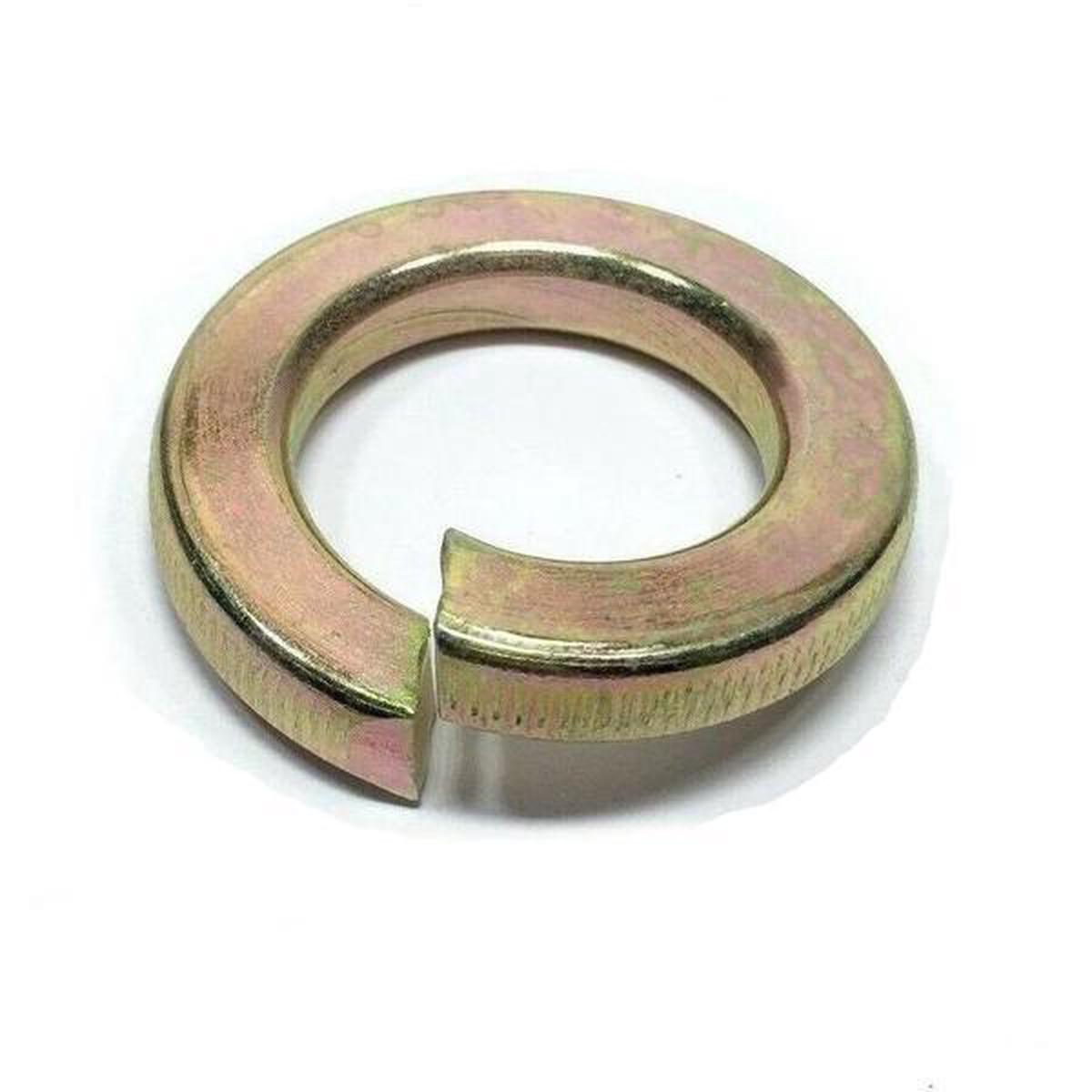 1 1/4" Split Lock Washers Grade 8 Hardened Yellow Zinc