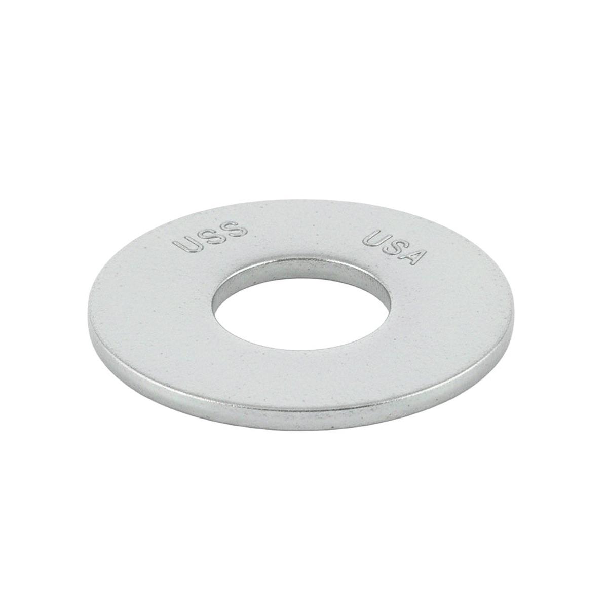 1/2 USS Flat Washer Med Carbon Through Hardened Zinc CR+3 Domestic USA - Package (100)