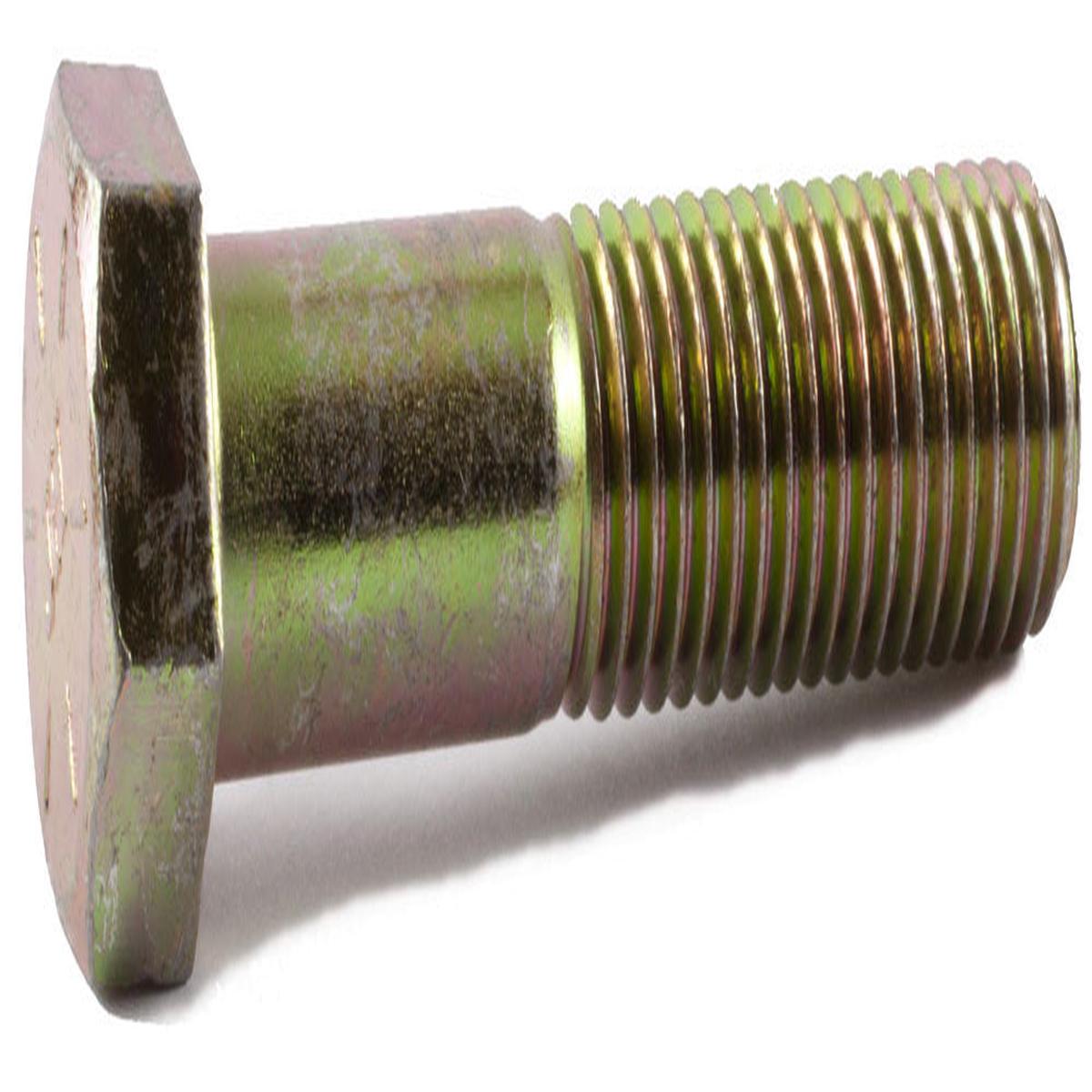 1 1/4-7 x 7 1/2 Grade 8 Hex Cap Screw Yellow Zinc Plated Domestic USA (12)