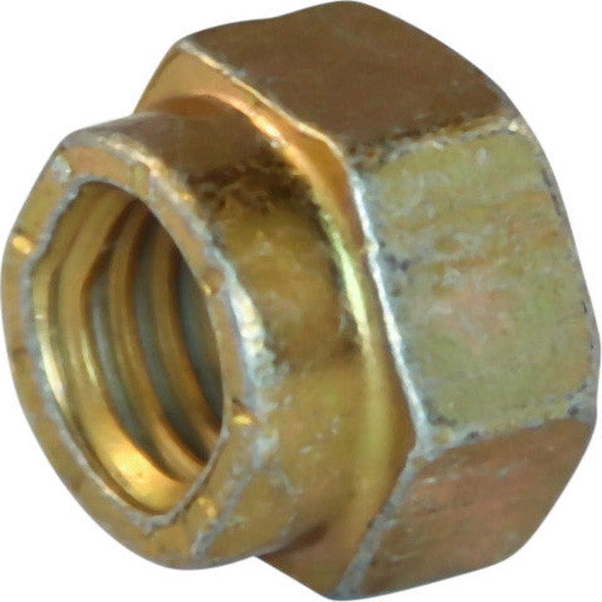 1-14 L9 Hex Collar Locknuts Cadmium Yellow & Wax Coated Domestic USA (180)