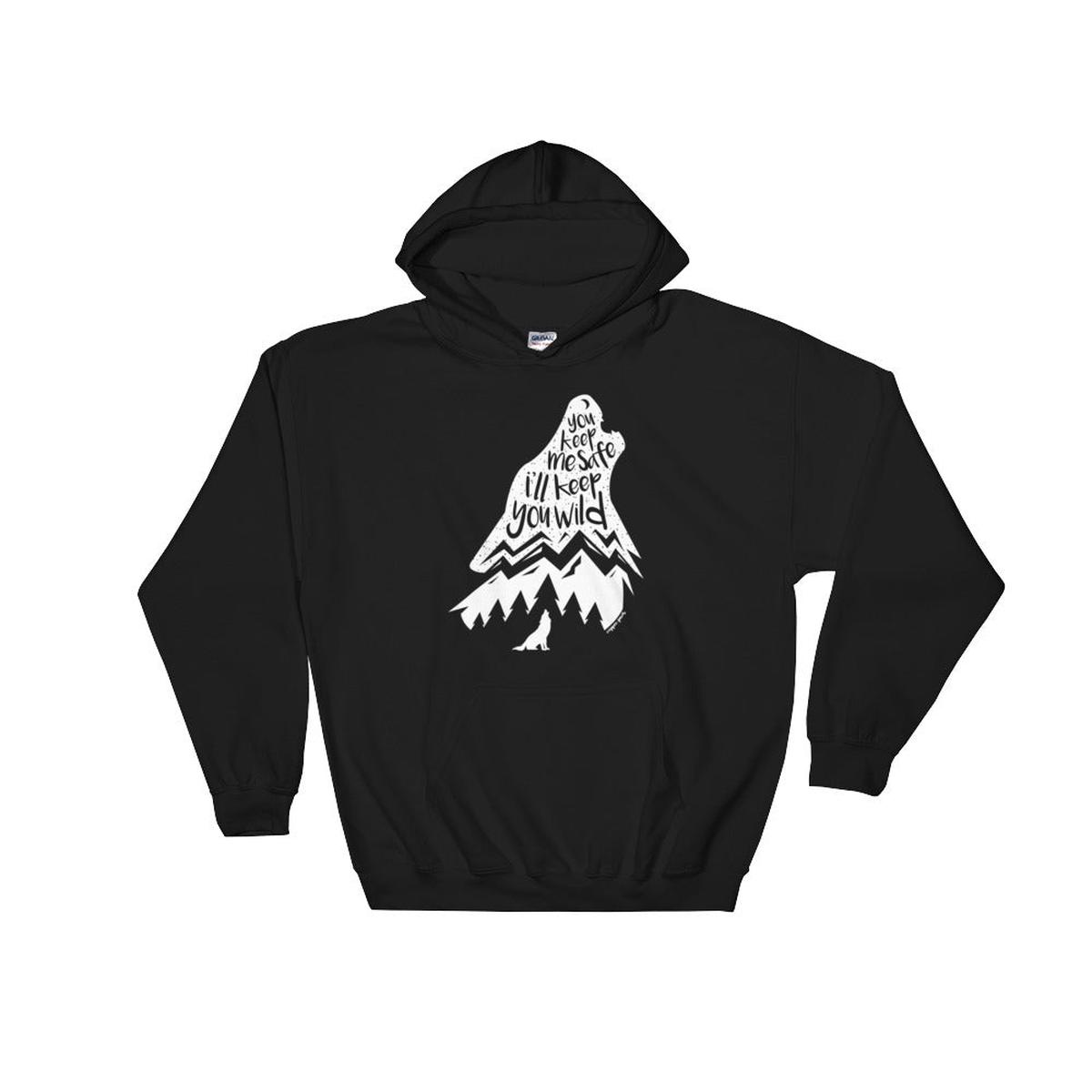 Wild Wolf Hoodie - Black | XL