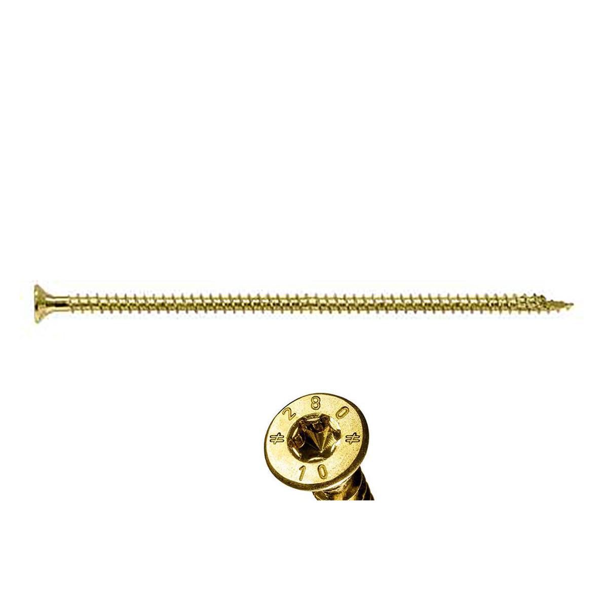 0.59 x 10 1/4 - Strong-Drive SDCF TIMBER-CF Screw Yellow Zinc Coated Thread Len: 9 3/4 (T40 6-Lobe) - Carton (250)