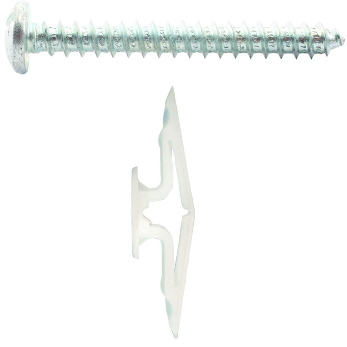 (TC) 5/8-3/4 Toggler Hollow Wall Anchors with #8 x 1 3/4 Combo Pan Self Tapping Screws Zinc (5 pcs)