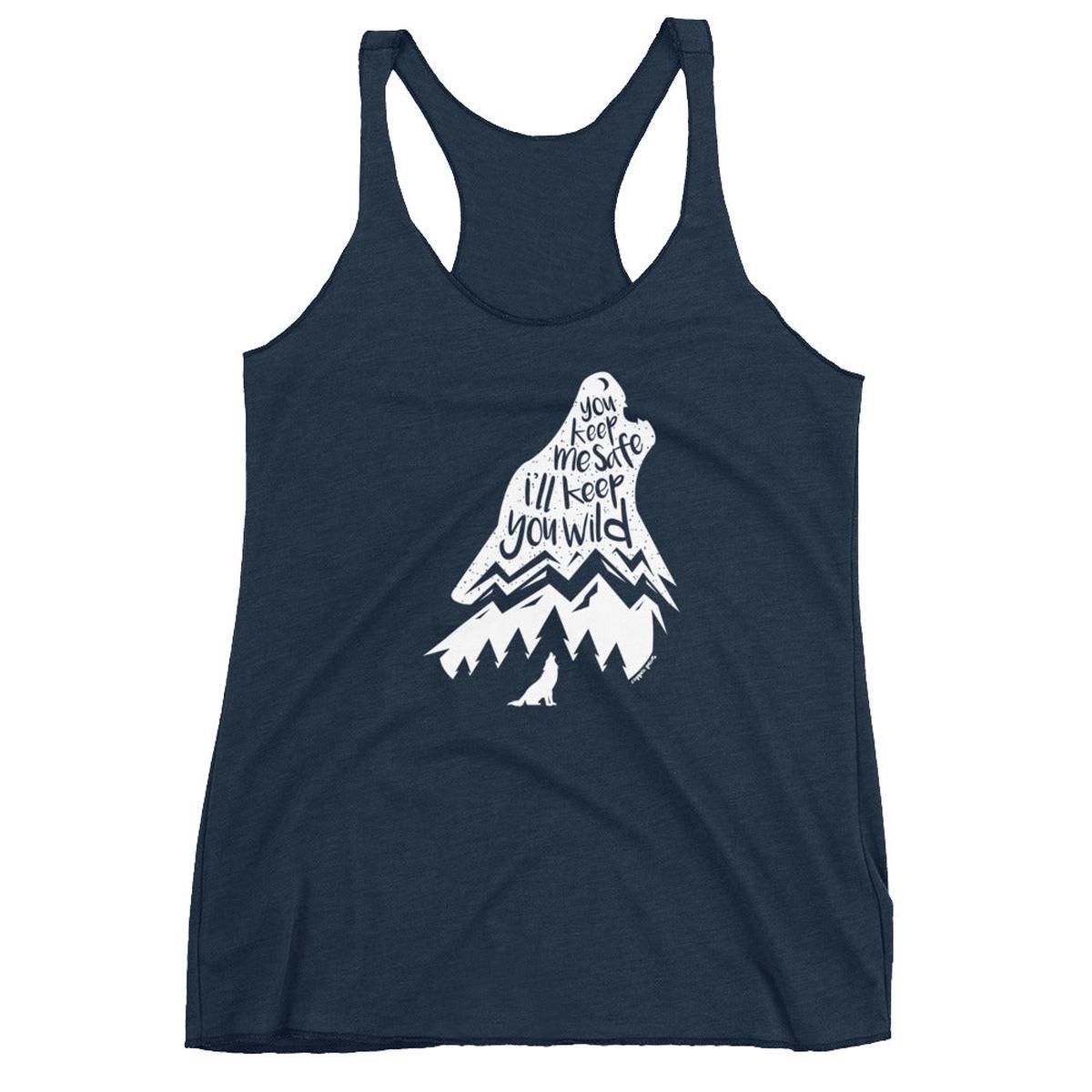 Wild Wolf Women's Tank - Vintage Navy | S