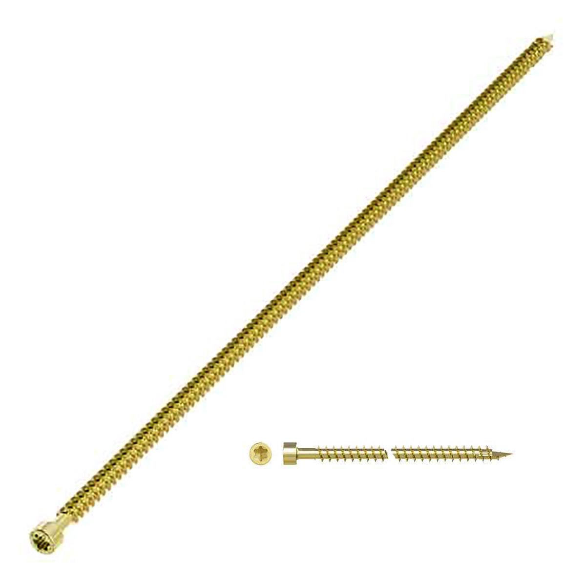 0.525 x 31 1/2 - Strong-Drive SDCFC TIMBER-CFC Screw Yellow Zinc Coated Thread Len:30 1/8 (T50 6-Lobe) - Box (50)