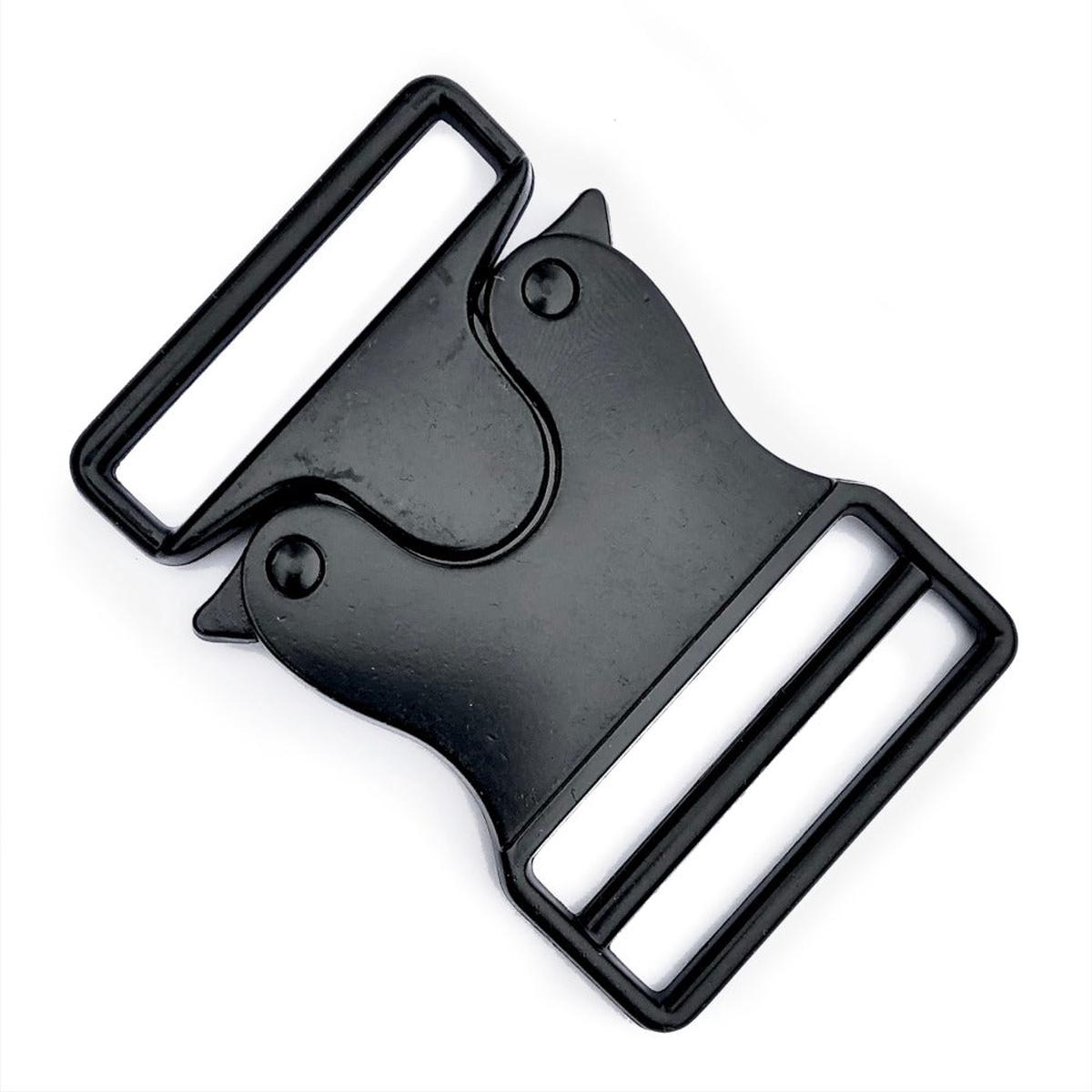 1.5" Black Metal Side Release Buckle - Semi-Gloss Black Oxide