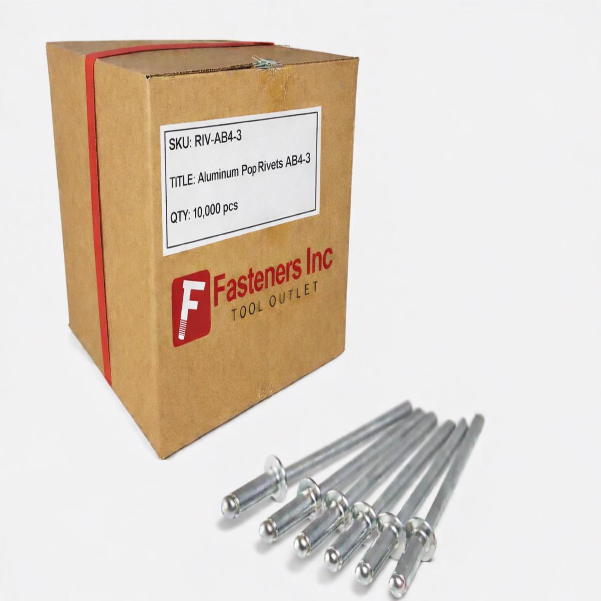 1/8" Dia. x 3/16" Grip Range POP Rivets ALL Aluminum 4-3 ABA43