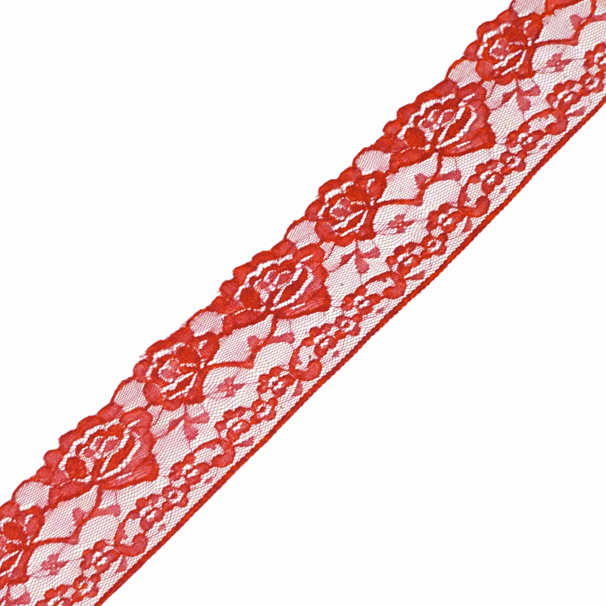 2.5" Rose Lace Trim - 10 Colours (By the Yard/Roll) - Roll (38 yards) | Red