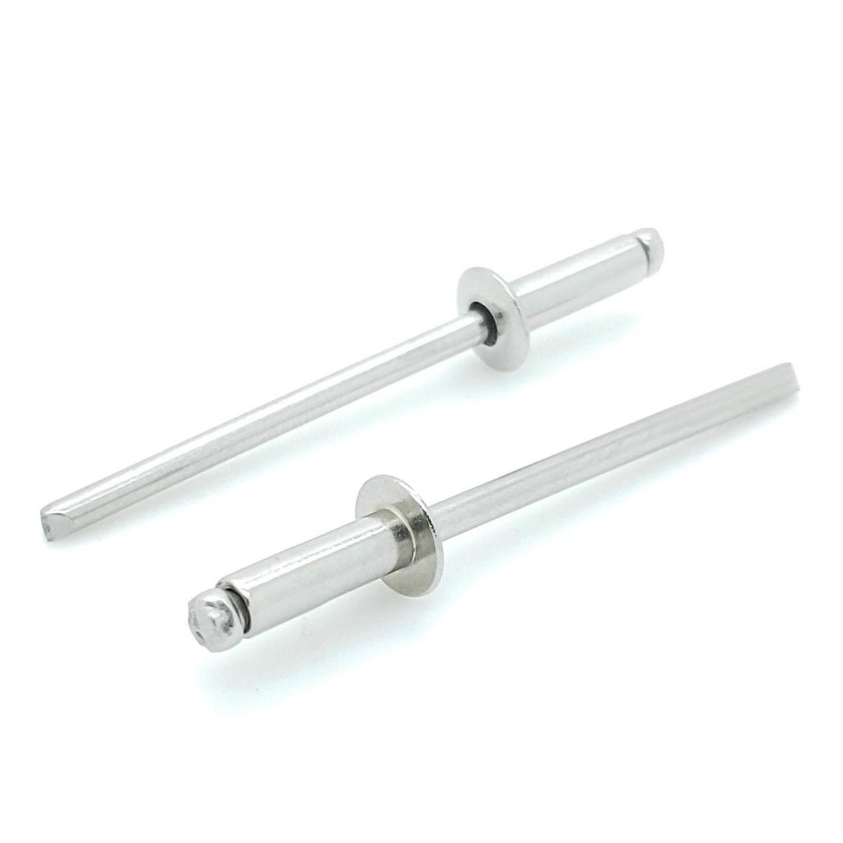 Aluminum Blind Rivets (#4-4) 1/8" Diameter x 1/4" Grip, 100 Qty (BCP171)