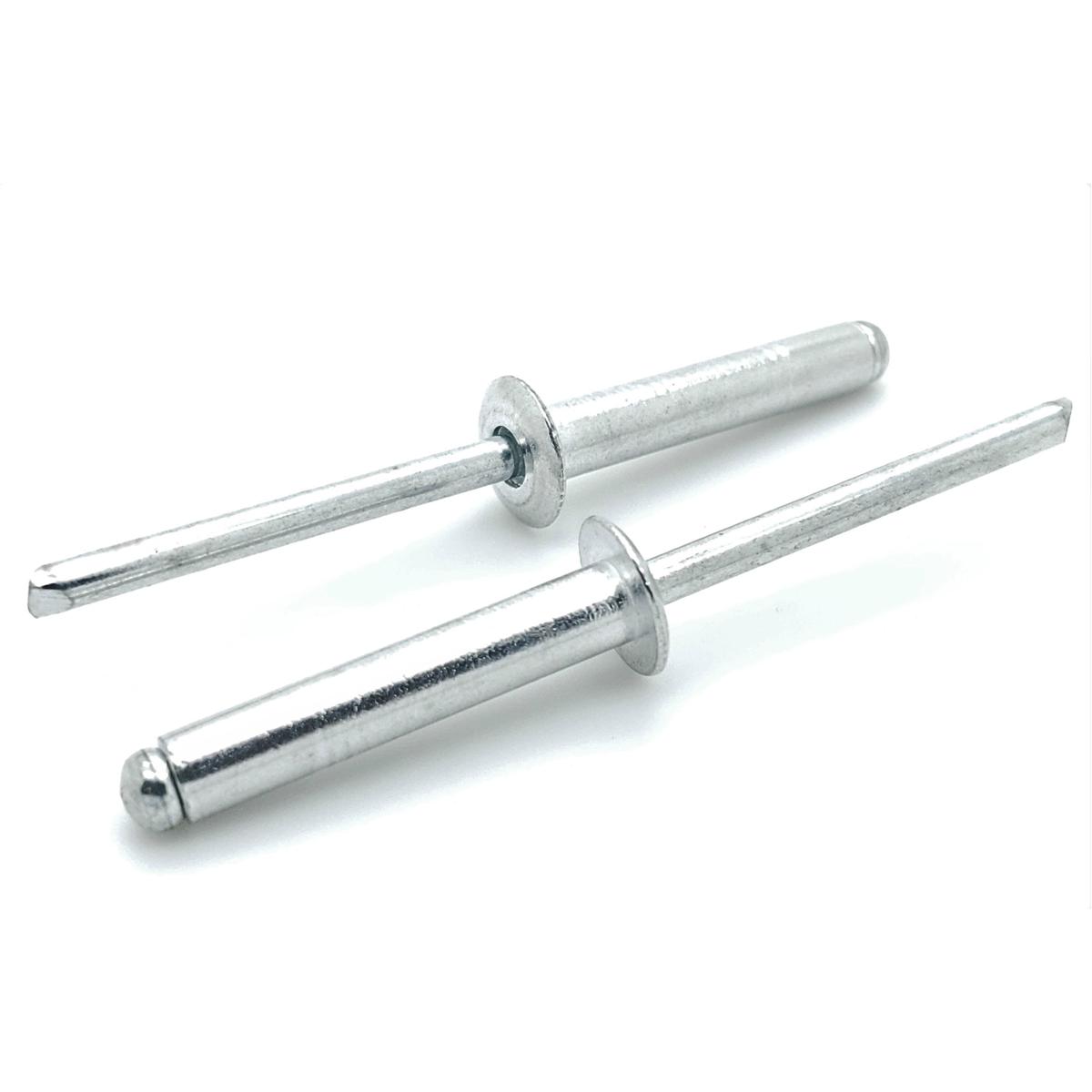 Aluminum Blind Rivets (#6-12) 3/16" Diameter x 3/4" Grip, 100 Qty (BCP192)