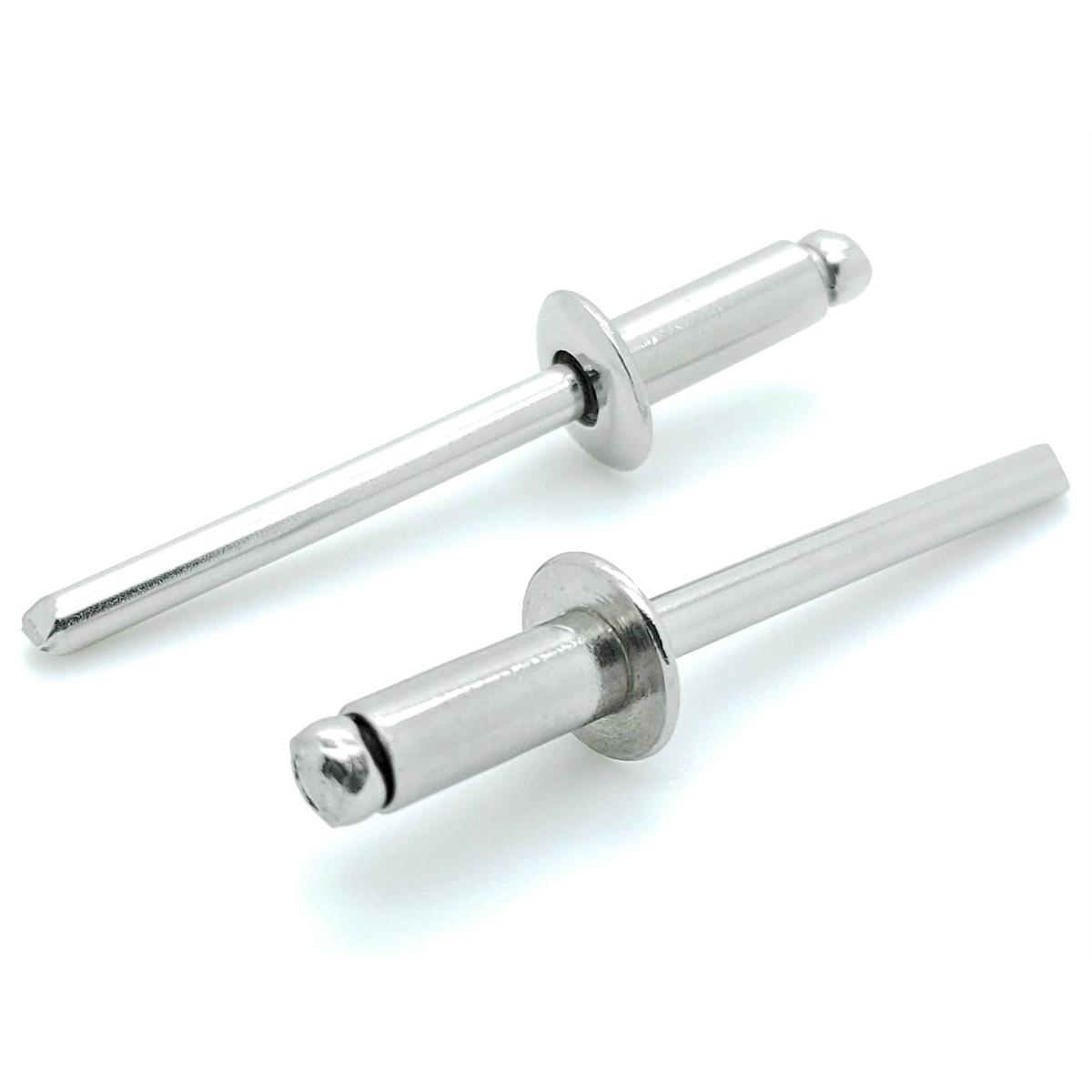 Aluminum Blind Rivets (#6-4) 3/16" Diameter x 1/4" Grip, 100 Qty (BCP187)