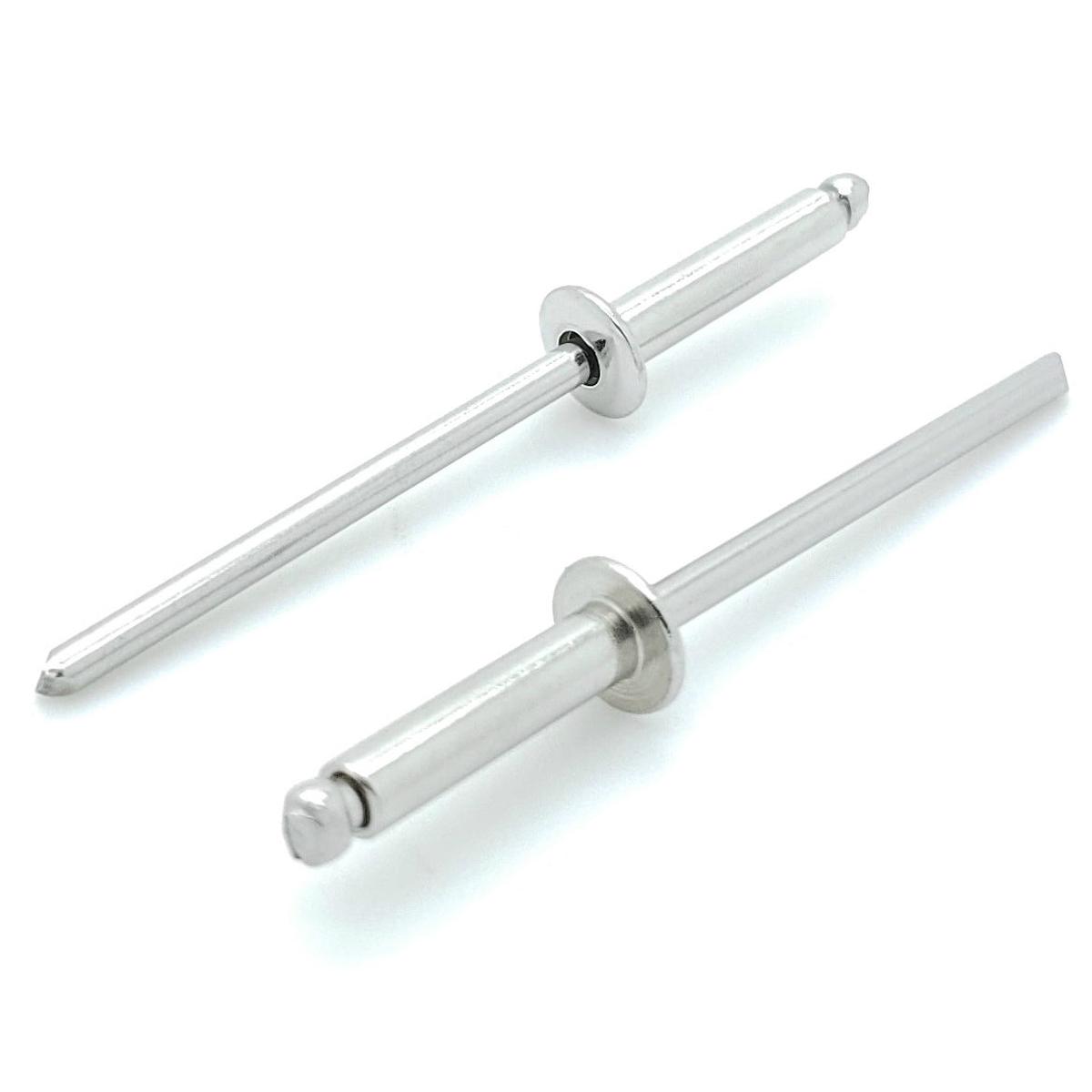 Aluminum Blind Rivets Bulk (#4-6) 1/8" Diameter x 3/8" Grip, 1000 Qty (BCP463)