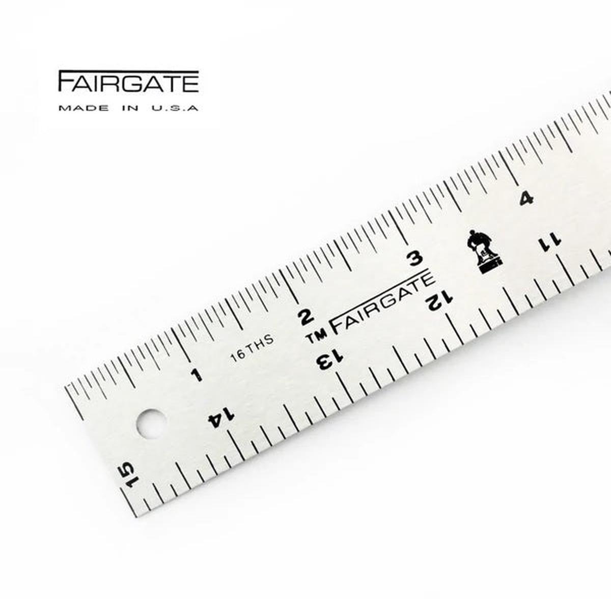 Fairgate Standard Aluminum English Ruler - 15", 18", 24", 36" - 15"