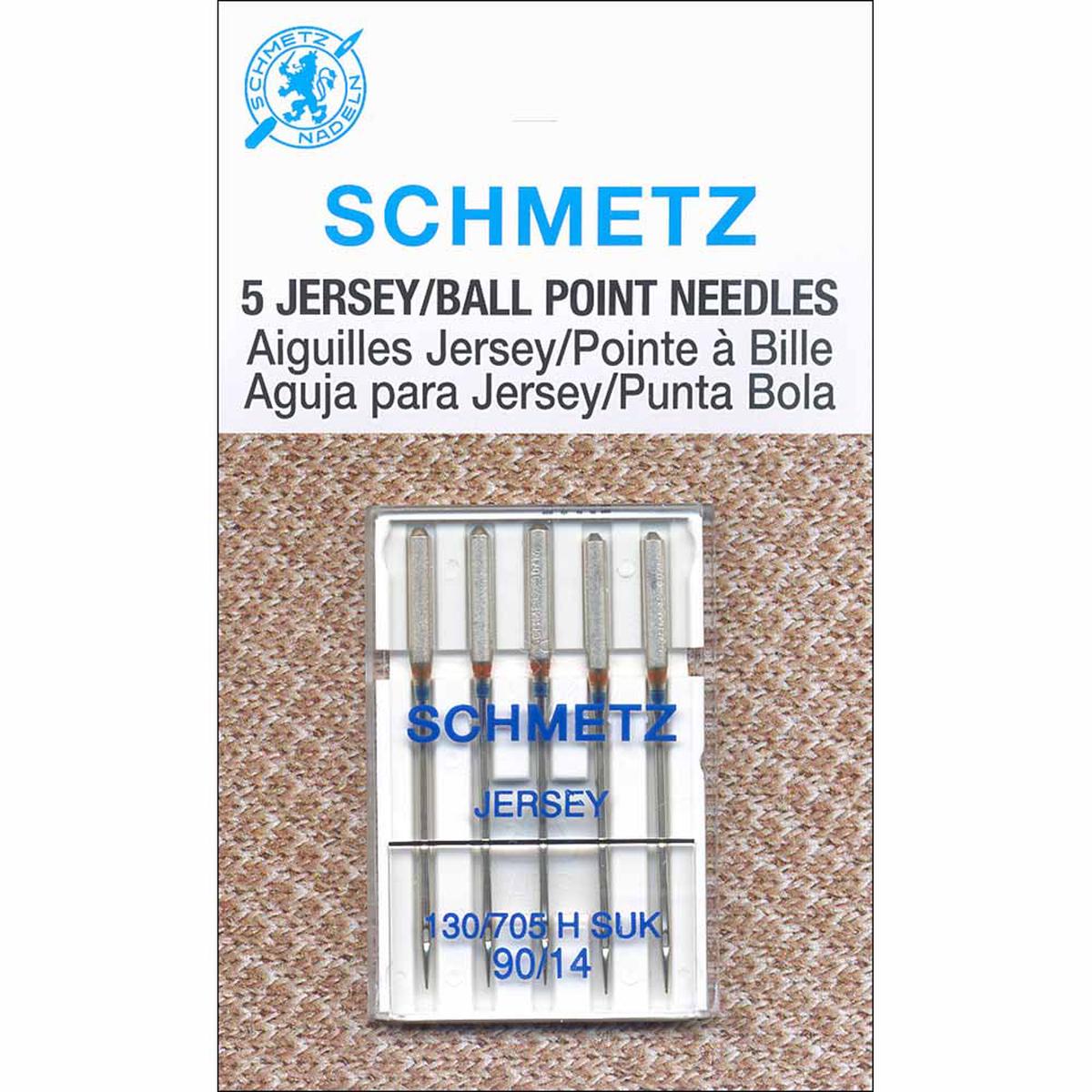SCHMETZ Jersey/Ball Point Domestic Sewing Machine Needles - 90/14