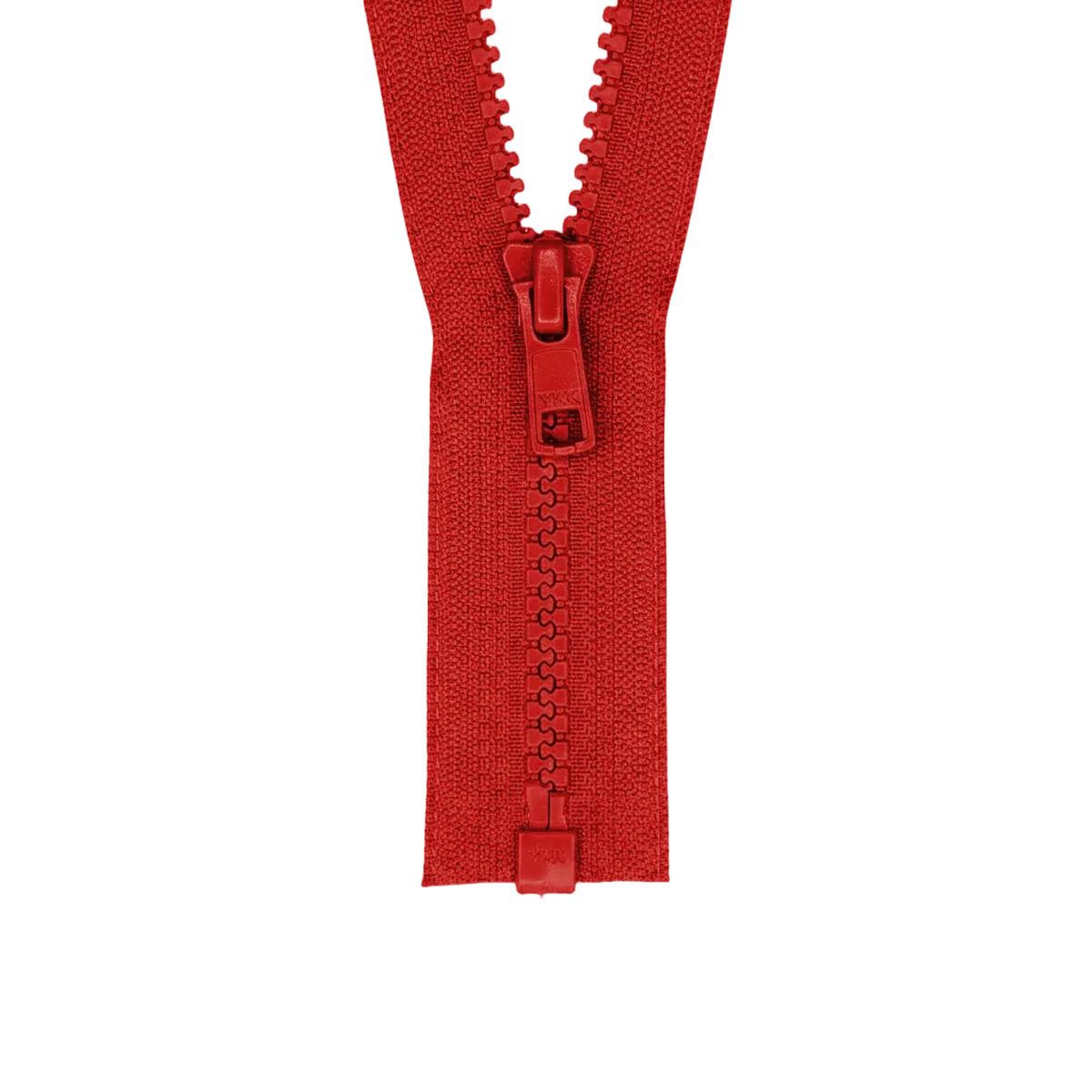 YKK VISLON #5VS Plastic One-Way Open End Zipper  Red 519 (9 Sizes)