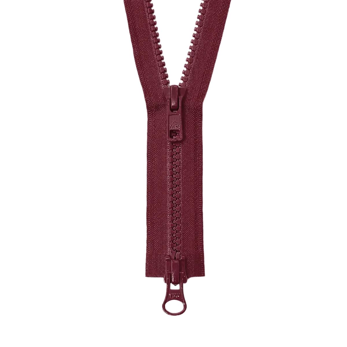 YKK VISLON #5VS Plastic Two-Way Open End Zipper  Burgundy 527 (5 Sizes)