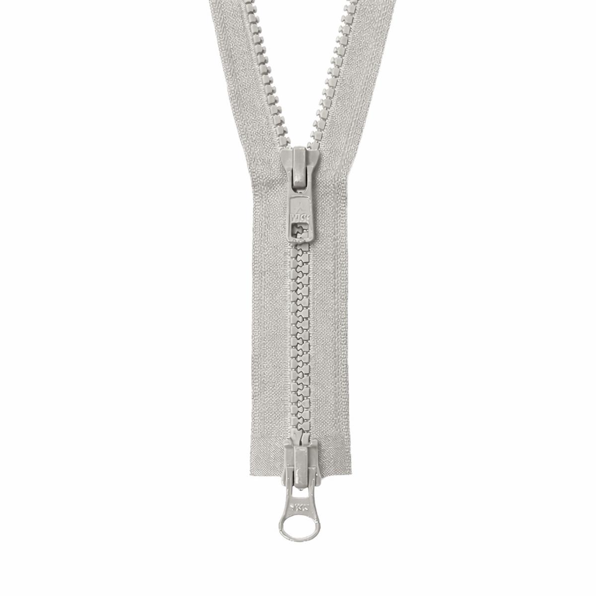 YKK VISLON #5VS Plastic Two-Way Open End Zipper  Light Grey 576 (5 Sizes)