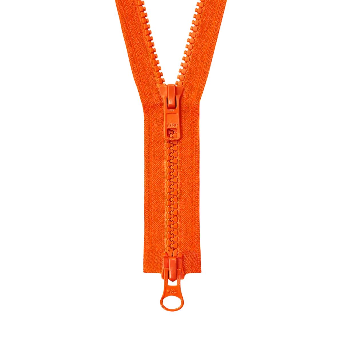 YKK VISLON #5VS Plastic Two-Way Open End Zipper  Orange 849 (5 Sizes)
