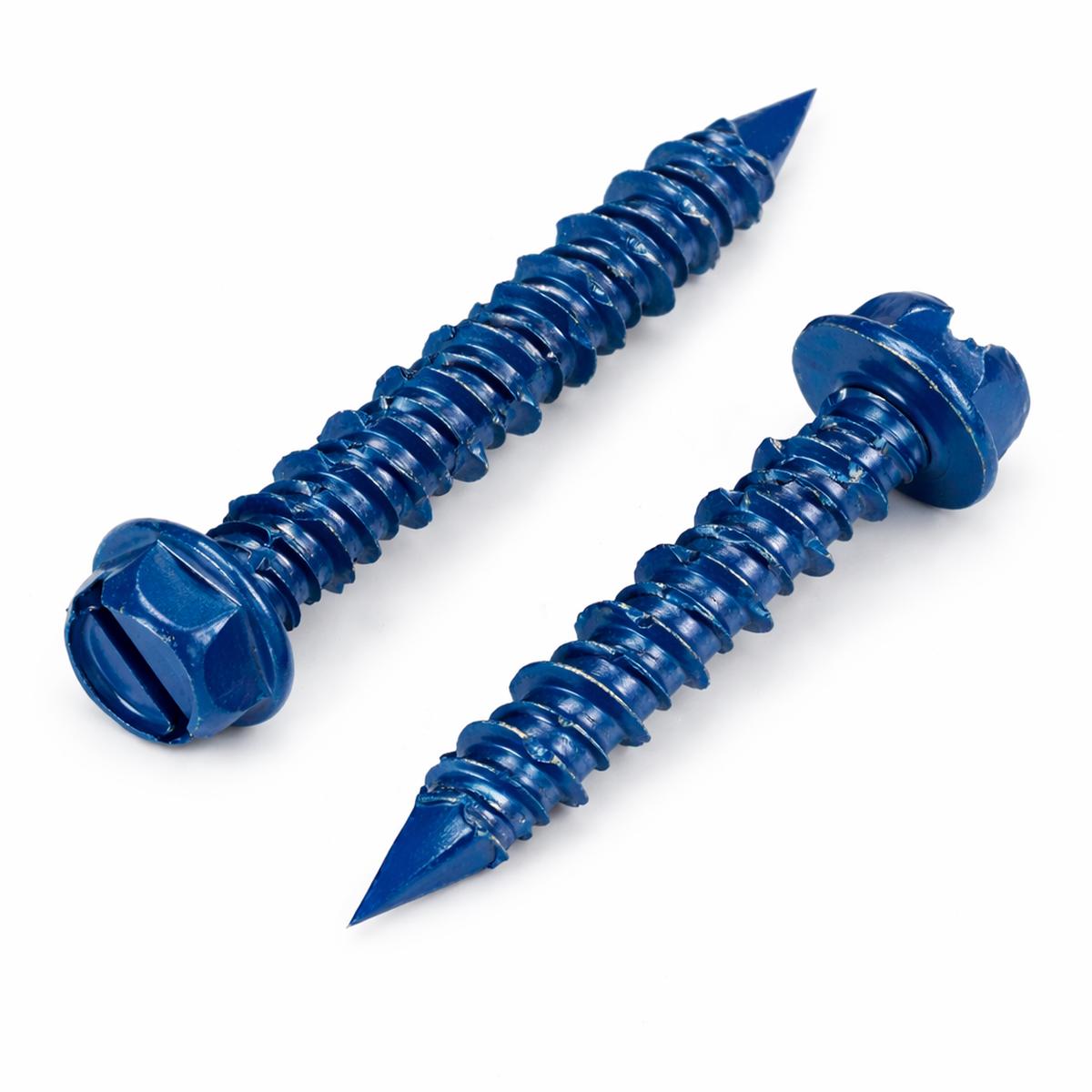 1/4" X 2 1/4" Concrete Masonry Screw Anchors Tapcon Hex Head