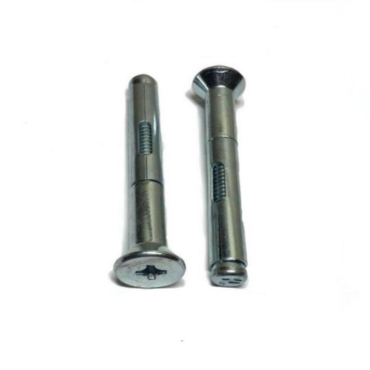 1/4" x 2" Flat Head Phillips Concrete Sleeve Anchors Zinc Plated