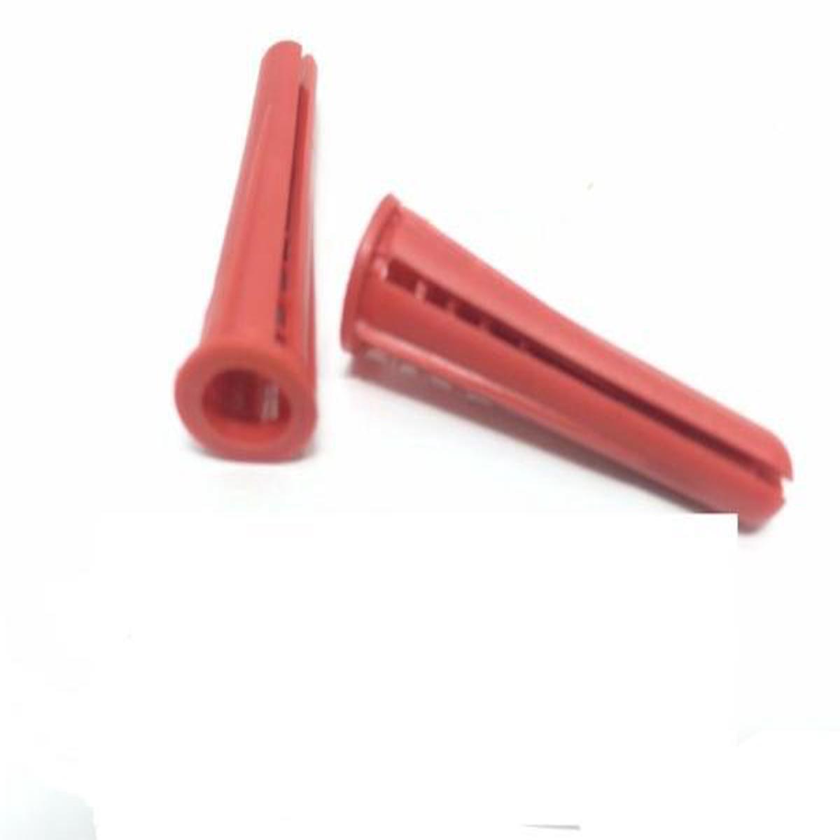 #14-16 x 1 3/8" PLASTIC WALL ANCHOR - CONICAL ANCHOR - RED - MADE In USA