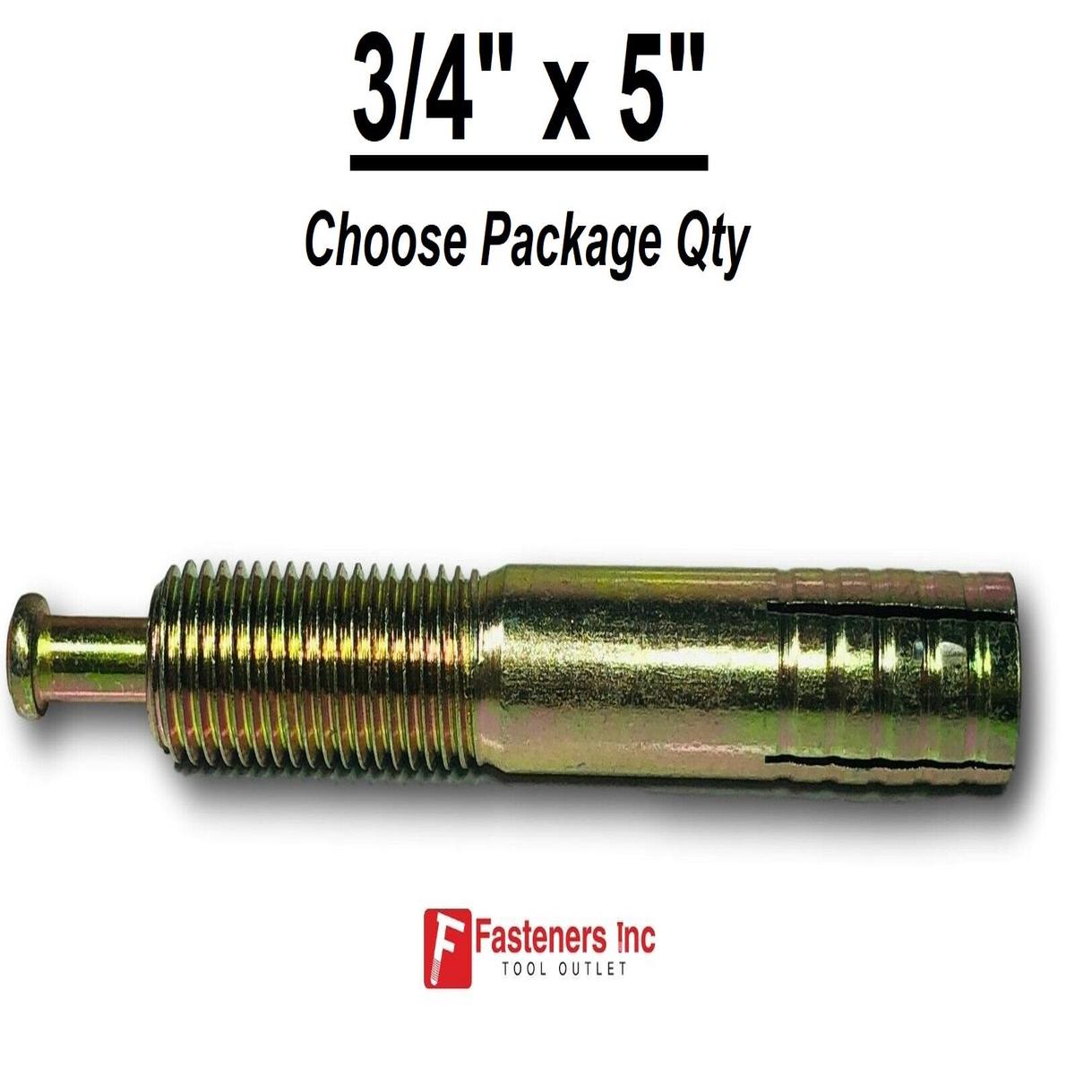 3/4" x 5" Strike Pin Nailon Concrete Wedge Anchor Yellow Zinc