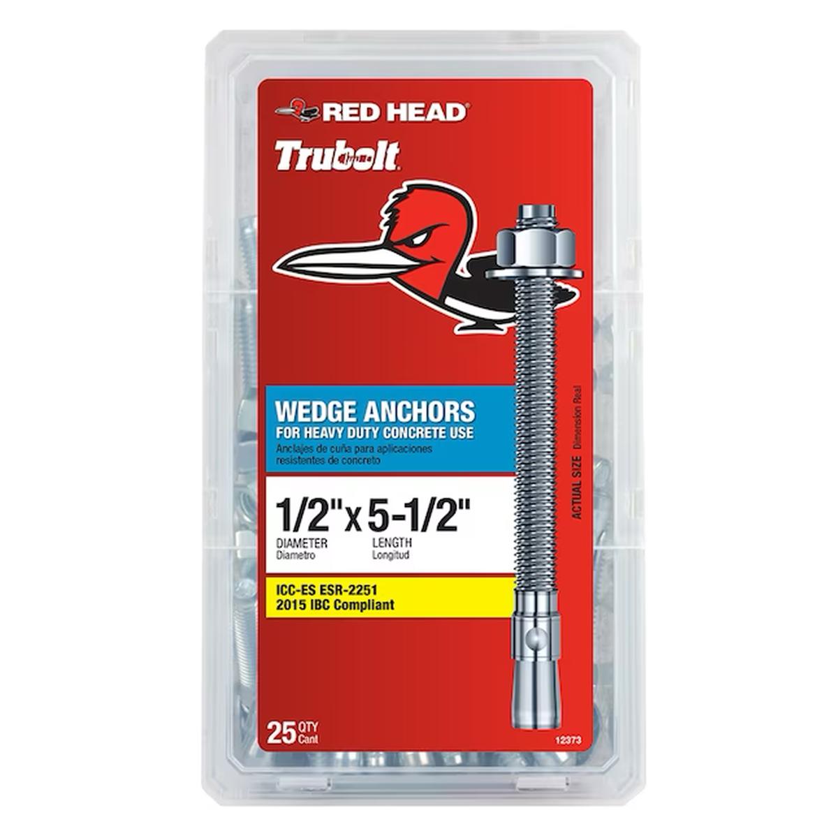 Red Head 1/2-in x 5-1/2-in Concrete Wedge Anchors (25-Pack)