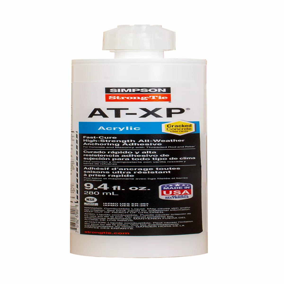 Simpson AT-XP10 AT-XP 9.4-oz. High-Strength Acrylic Anchoring Adhesive Cartridge w/ Nozzle