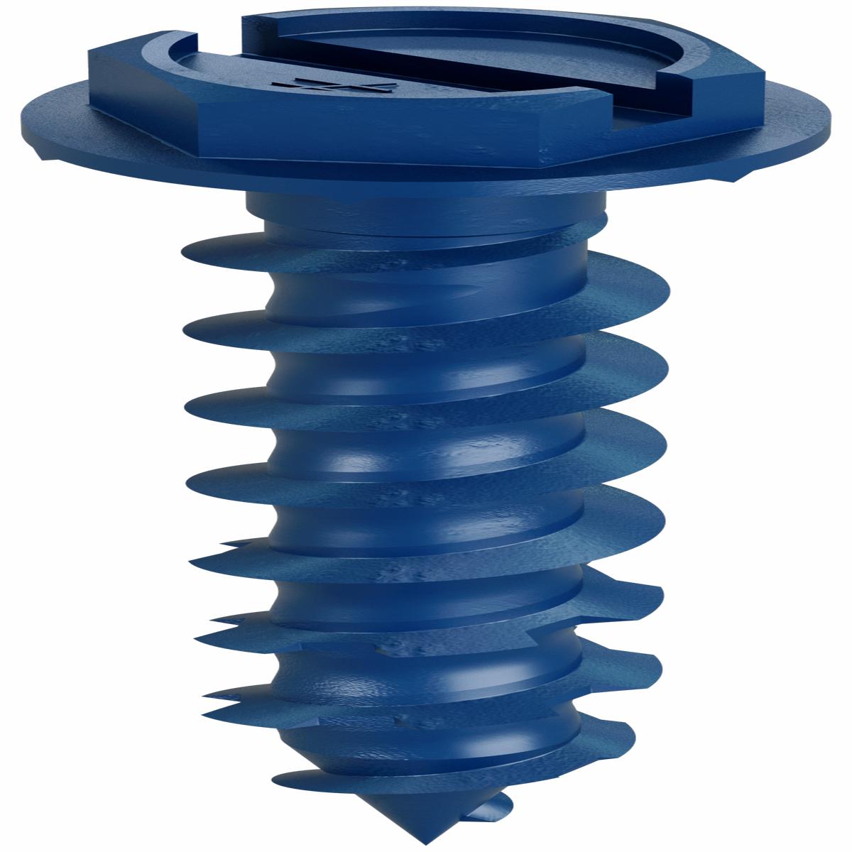 Simpson TNT18114HC75 Titen Turbo 3/16 in. x 1-1/4 in. Hex-Head Concrete and Masonry Screw, Blue