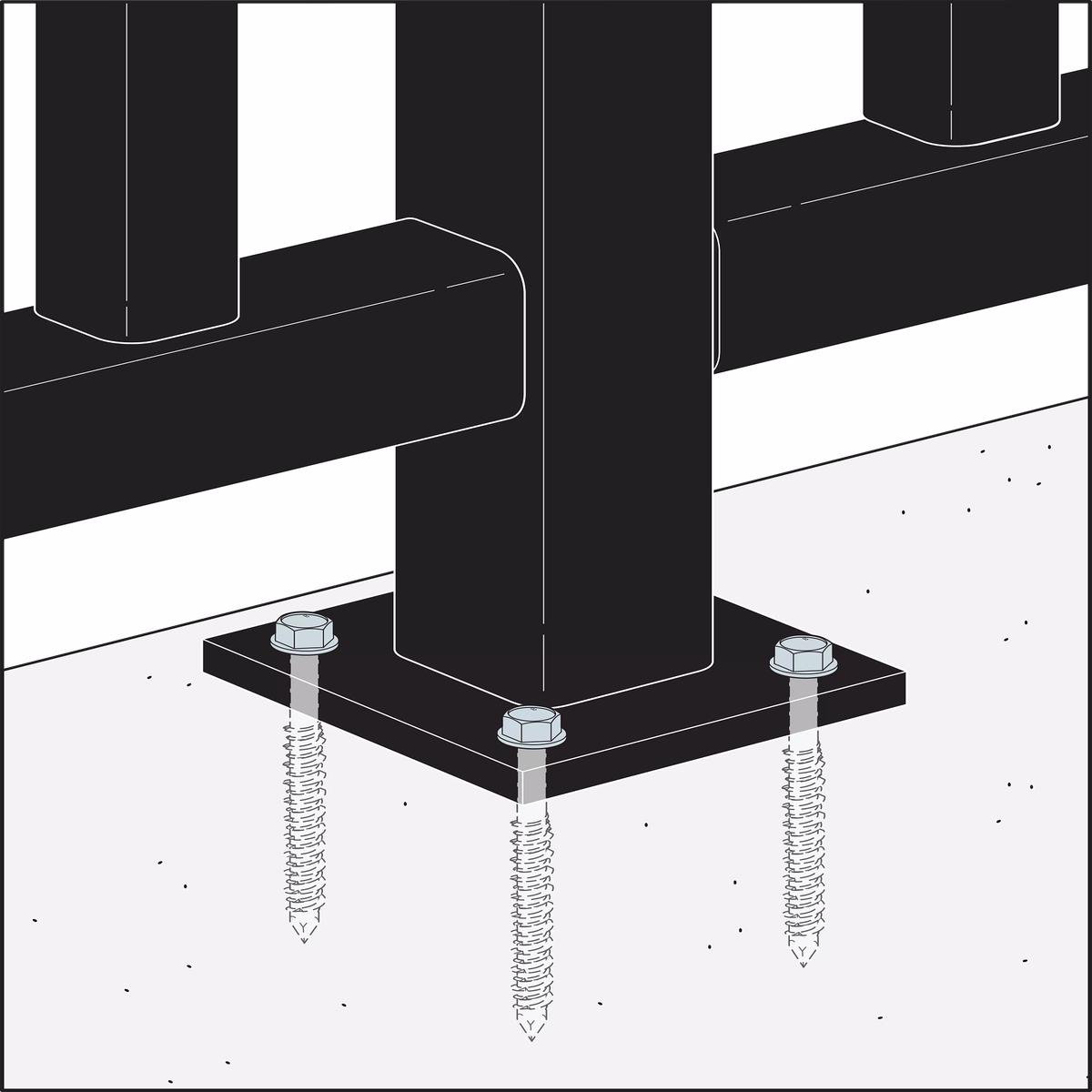 Simpson TTN25214HSS Titen 1/4 in. x 2-1/4 in. Hex-Head Stainless-Steel Concrete and Masonry Screw