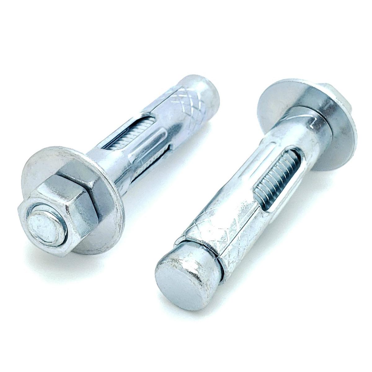 1/2" x 2-1/4" Zinc Plated Hex Nut Sleeve Anchor Bolts, 4 Qty (BCP988)