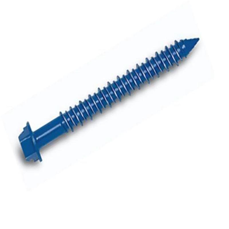 [100 PKG] Screw Anchors Blue Perma-Seal Tapper+ 1/4 X 3-1/4