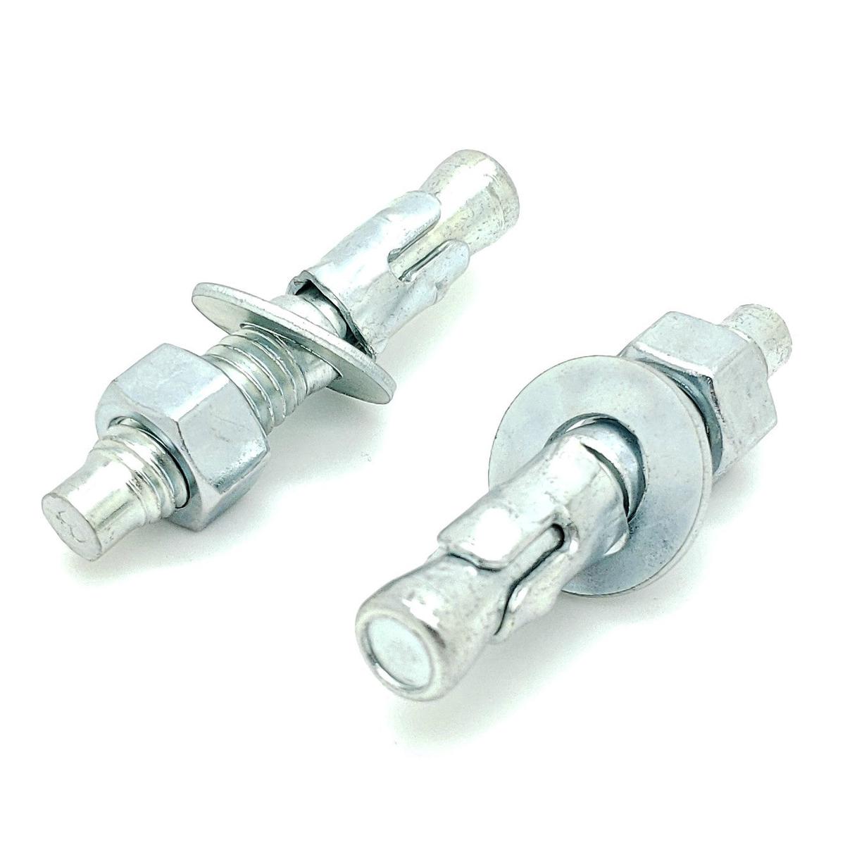 3/8" x 2-1/4" Zinc Plated Wedge Anchor Bolts | Heavy Duty, 8 Qty (BCP977)