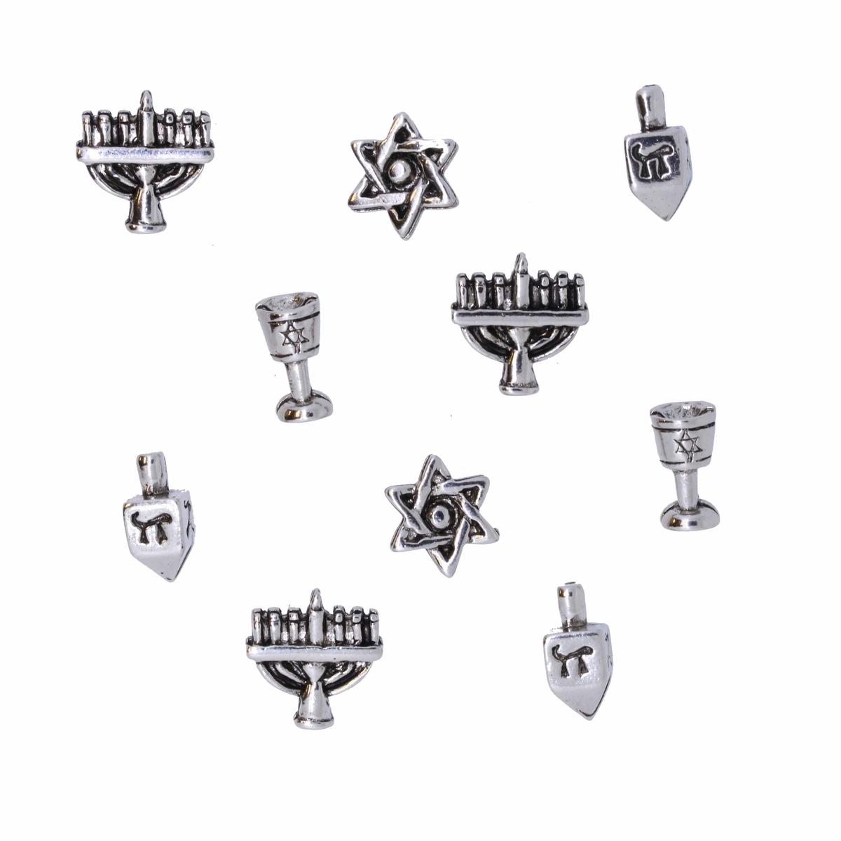 Channukah Pushpins - Silver