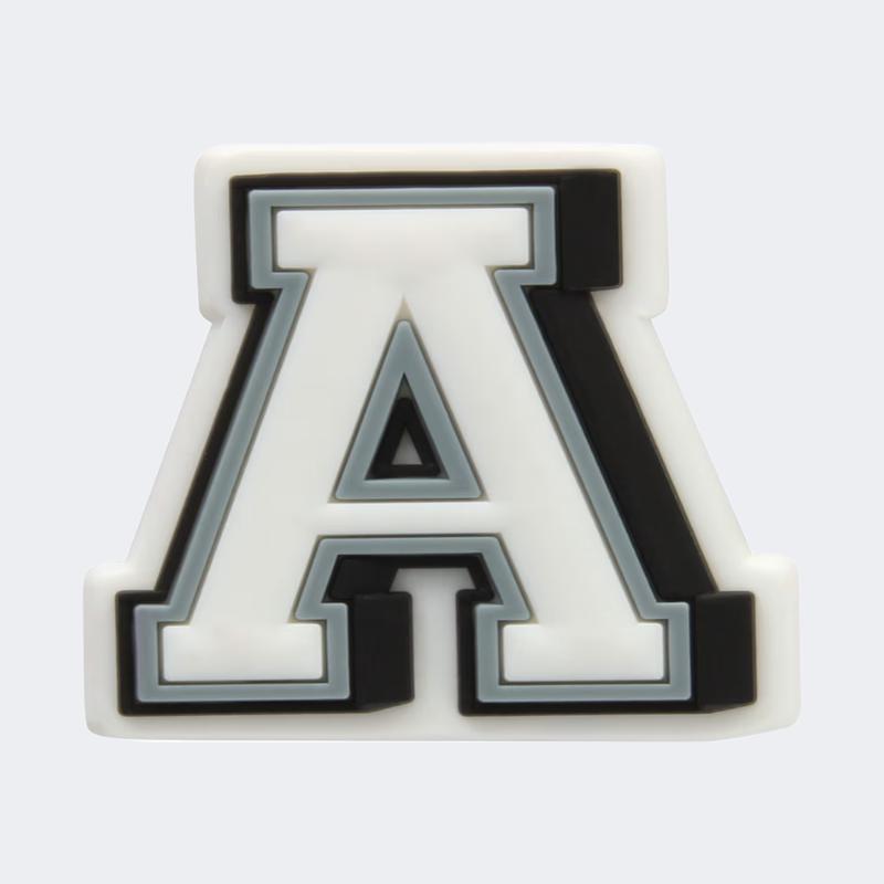 Crocs Letter A Unisex Lifestyle Pins White/Grey/Black