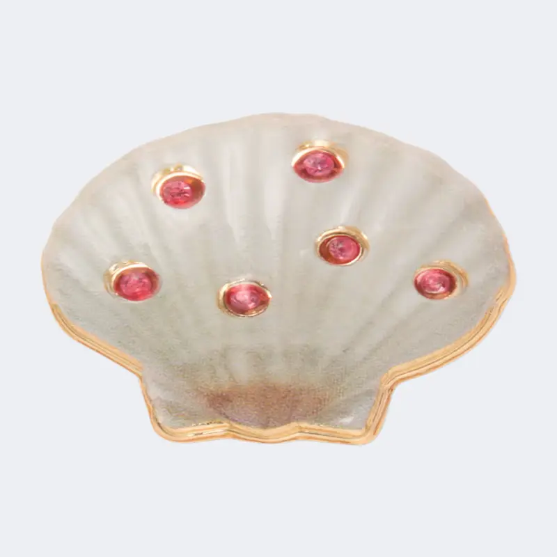 Crocs Seashell With Gems Unisex Lifestyle Pins Pink