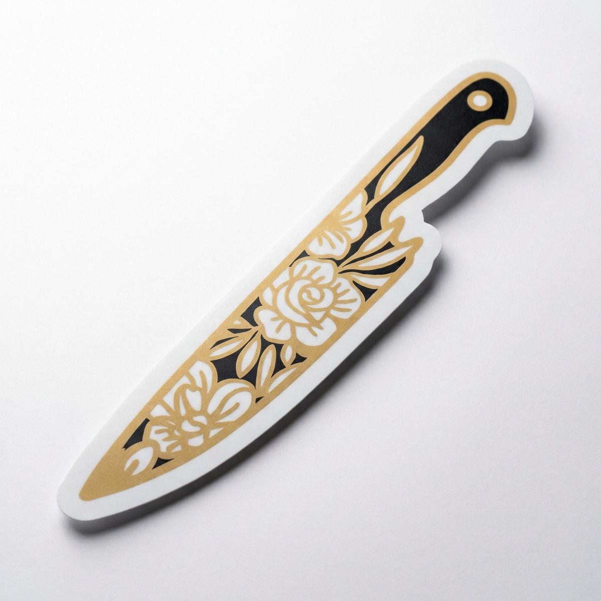 Giant Floral Knife Sticker