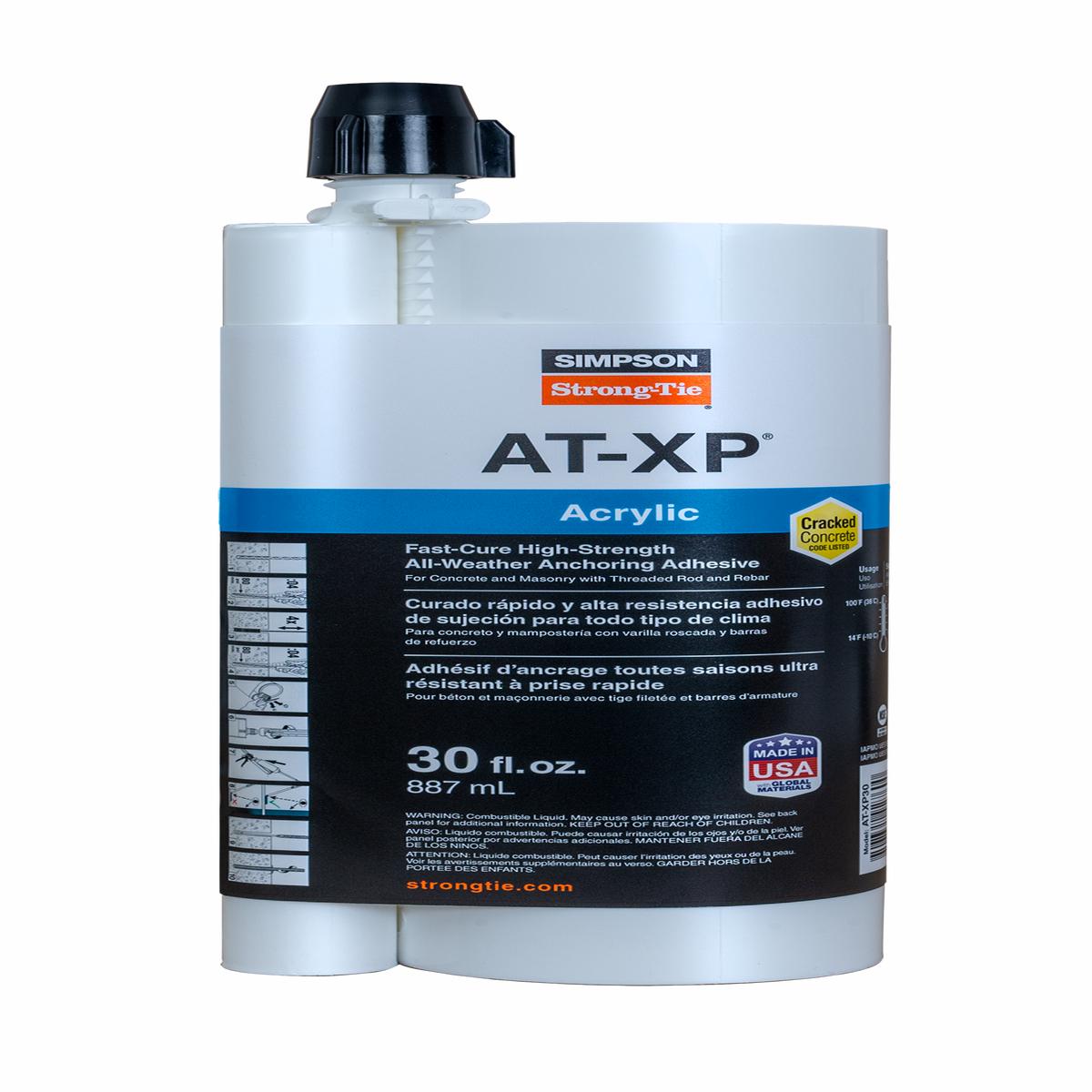 Simpson AT-XP30 AT-XP 30-oz. High-Strength Acrylic Anchoring Adhesive Cartridge w/ Nozzle