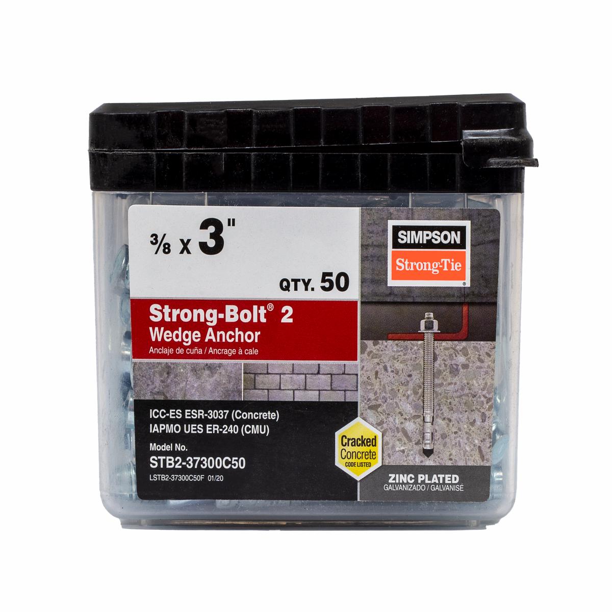 Simpson STB2-37300 Strong-Bolt 2 3/8 in. x 3 in. Wedge Anchor