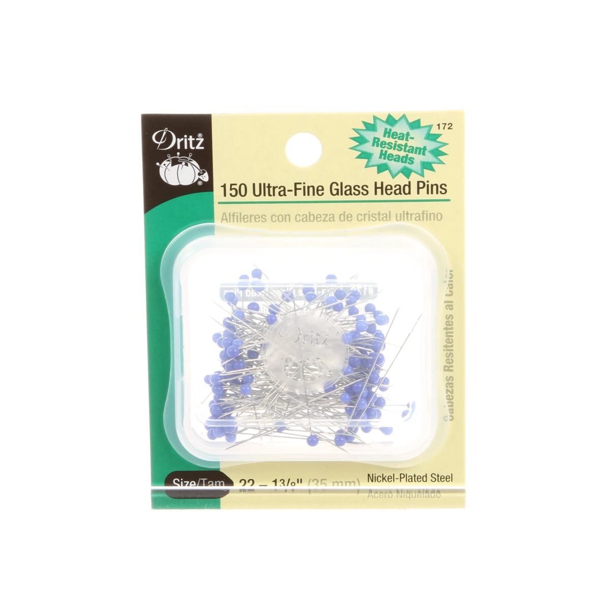 Ultra Fine Glass Head Pin Size 22 - 1 3/8in 150ct